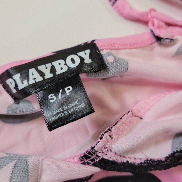 Playboy Bunny Print Lace Trim 2 Piece Pajama Set - Picture 7 of 7